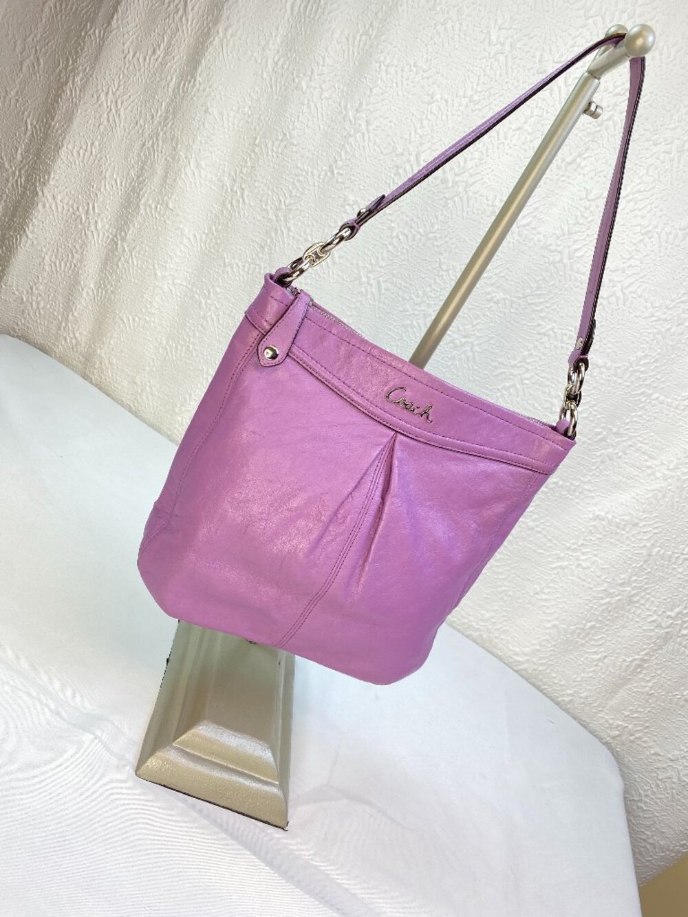 Coach Ashley Hippie Shoulder Bag F20114 | Lilac Purple Glove Leather 💜 Leota